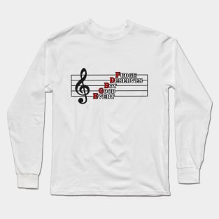 Music Theory - Every Good Boy Deserves Fudge Long Sleeve T-Shirt